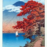 Lake Chuzenji at Nikko, Kawase Hasui Japanese Woodblock Art Print