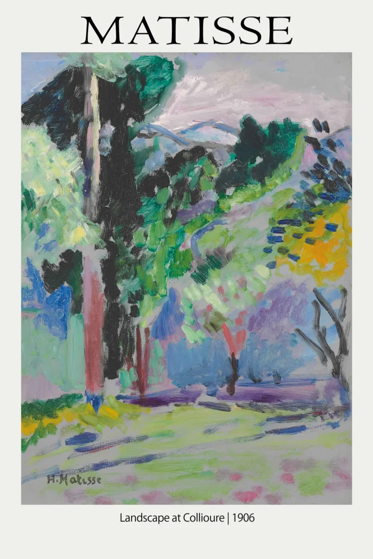 Matisse Landscape Collioure — expressive Fauvist painting of Collioure with vibrant greens, deep