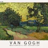 Van Gogh Landscape at Twilight, Exhibition Gallery Art Print