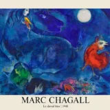 Marc Chagall Le cheval bleu 1948 Blue Horse Surrealist Art Print
