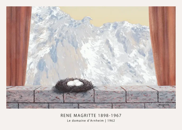 Arnheim — arnheim 1962 print with an eagle-shaped mountain rising over a nest and