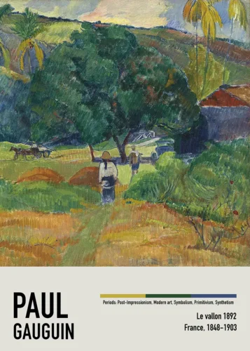 Le Vallon 1892 Tahiti Landscape, Paul Gauguin Fine Art Print