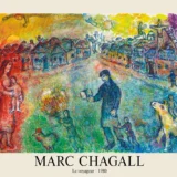 Marc Chagall Le Voyageur 1980 Surrealist Village Art Print
