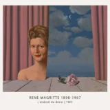 Endroit du Decor Print, Magritte Curtain Moon Art