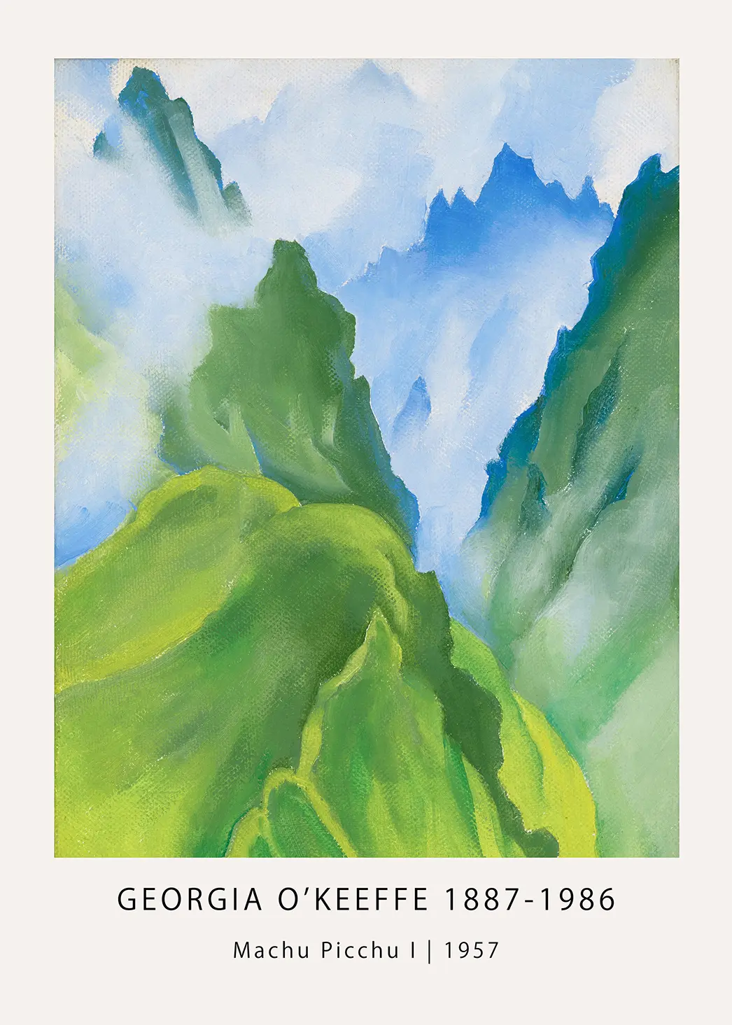 Georgia O'Keeffe Machu Picchu - Authentic 1957 Modernist Mountain Art