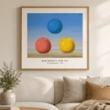 Magritte Apple Poster, The Young Loves Surreal Wall Art Print
