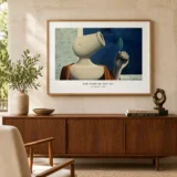 Magritte Conductor Print, Urn-Head Figure Wall Art Print