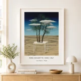 Magritte Desert Trees Print, Tabletop Surreal Landscape