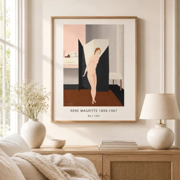 Magritte Nu Poster, 1925 Geometric Figure Wall Art Print