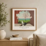 Magritte Plagiarism Print, Tree Silhouette Surreal Wall Art Print