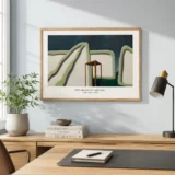 Magritte Prisoner Print, Abstract Surrealist Wall Art Print