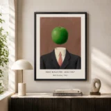 Magritte Real Estate Print, Apple Suit Surrealist Wall Art Print