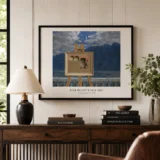 Magritte Sabbath Print, Inverted Still Life Surreal Art