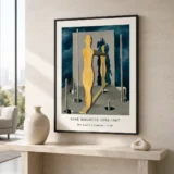 Magritte Seer's Chamber Print, Surreal Figure Wall Art Print