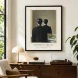 Magritte mirror Print, Not to Be Reproduced Wall Art Print