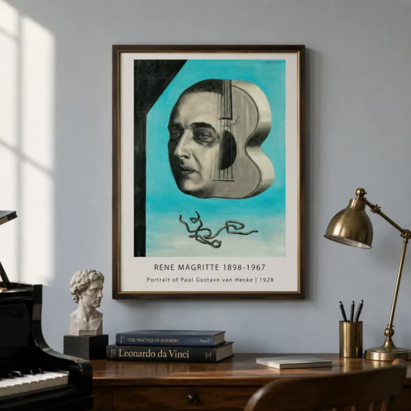 Magritte portrait Print, Paul-Gustave van Hecke Wall Art Print