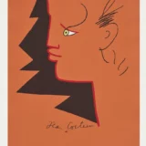 Jean Cocteau Male Profile 1962, Modernist Surrealist Art Print