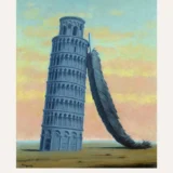 Magritte Pisa Poster, Memories of a Journey Wall Art Print