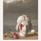 Memory 1948 Poster, Magritte Rose and Bell Wall Art Print