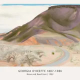 Mesa and Road Print, Georgia O'Keeffe Desert Landscape