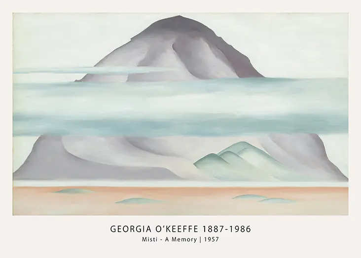 Georgia O'Keeffe Misti Print - 1957 Mountain Landscape Fine Art Georgia O'Keeffe Misti Print - 1957 Mountain Landscape Fine Art