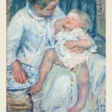 Mother About to Wash Her Sleepy Child Mary Cassatt Art Print