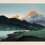 Mount Fuji at Evening from Lake Ashino Kawase Hasui Art Print