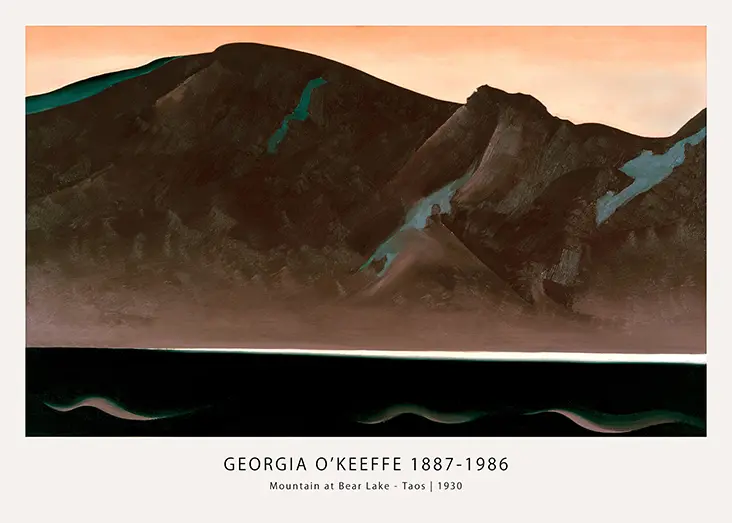Exclusive Georgia O'Keeffe Print - Mountain at Bear Lake Taos 1930 Art