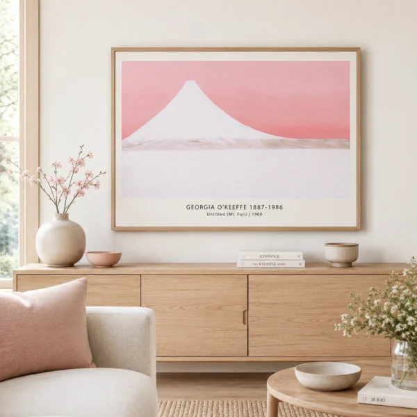 Mt Fuji, Georgia O'Keeffe Modernist Mountain Wall Art Print