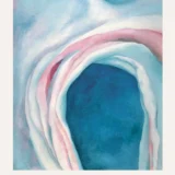 O'Keeffe music Print, Music Pink and Blue No. 1