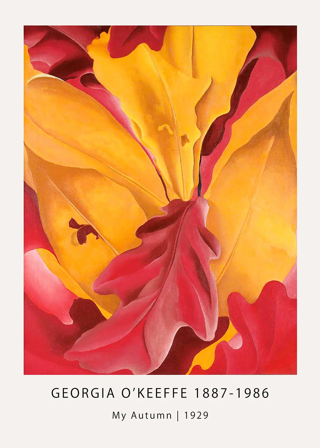 Classic Georgia O'Keeffe My Autumn - 1929 Abstract Floral Art Print Classic Georgia O'Keeffe My Autumn - 1929 Abstract Floral Art Print