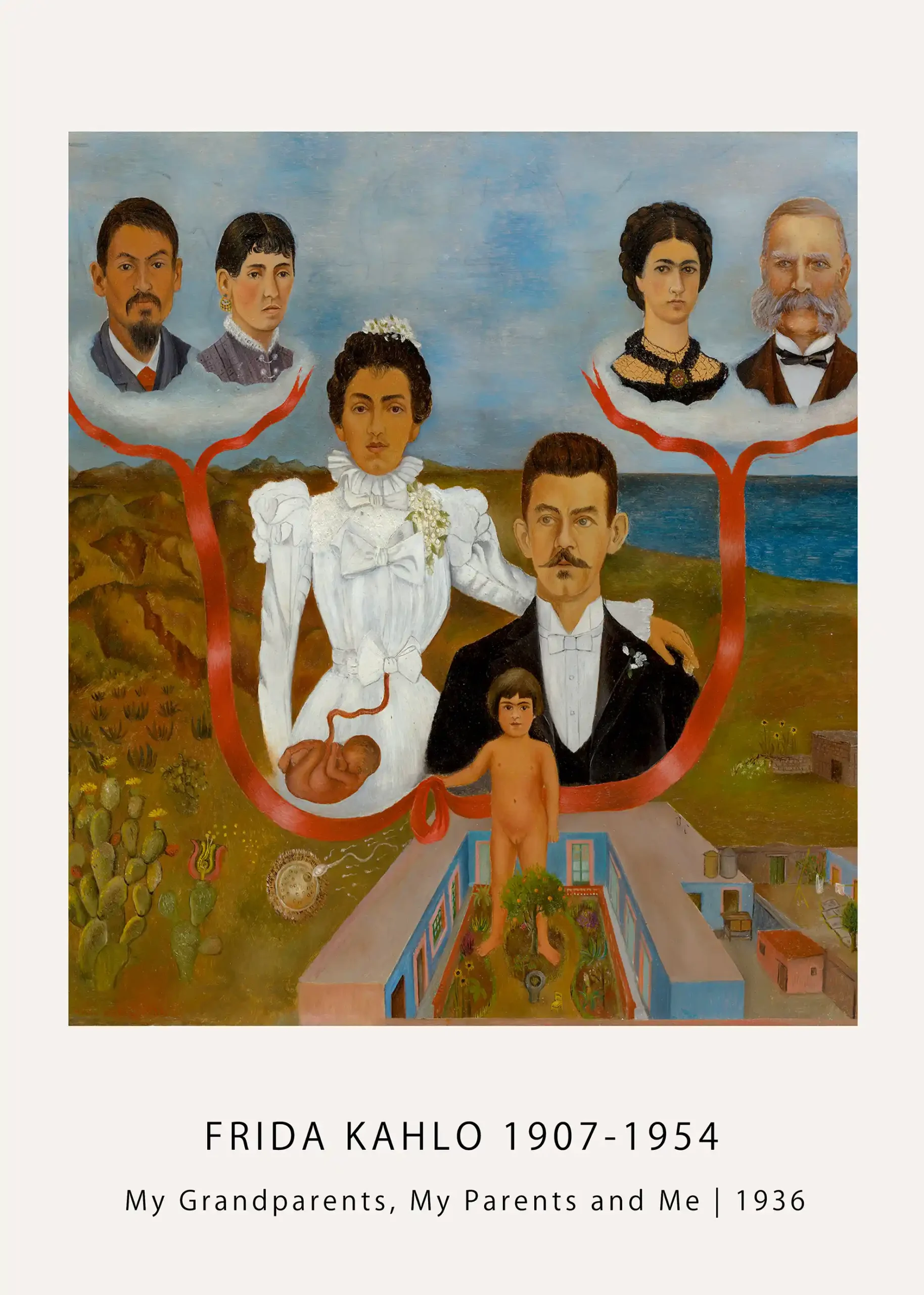 My Grandparents, My Parents and Me (1936) Kahlo Family Tree Poster
