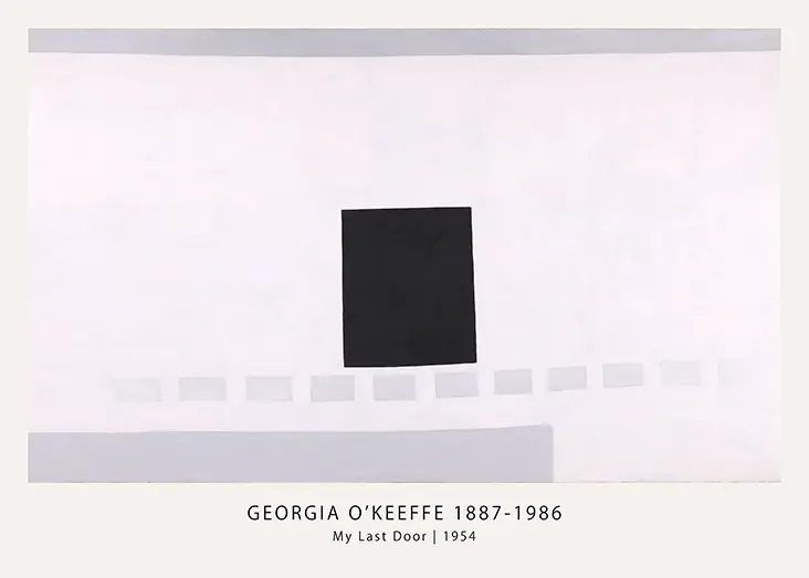 Authentic Georgia O'Keeffe Print - My Last Door 1954 Modernist Wall Art