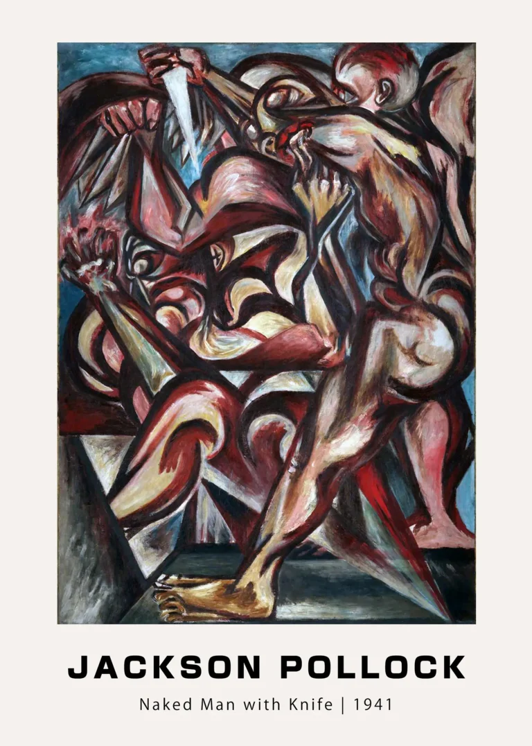 Jackson Pollock Naked Man — powerful 1941 expressionist painting by Jackson Pollock featuring