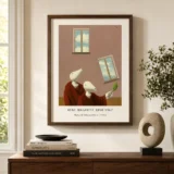 Natural Encounters Poster, Magritte Window Figure Wall Art Print