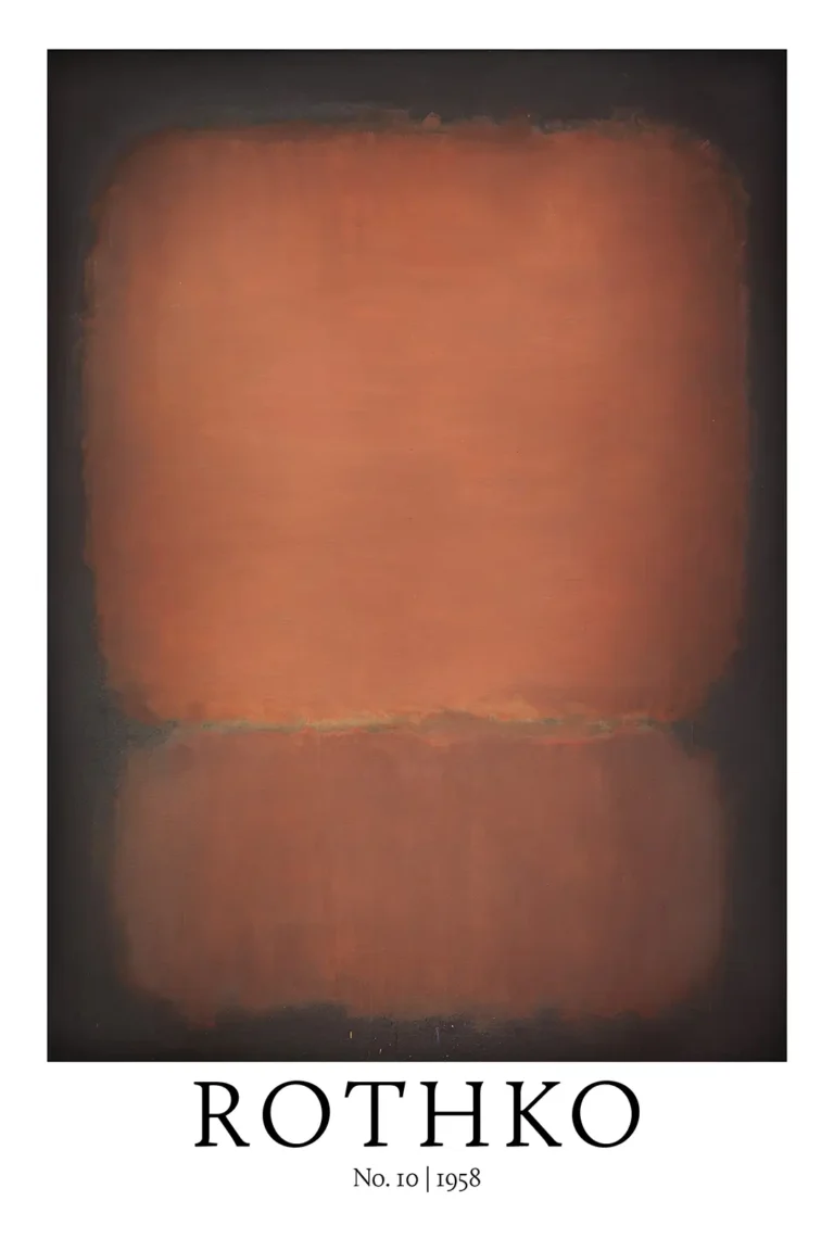 No 10 Rothko — profound color field study by Mark Rothko featuring layered rectangles