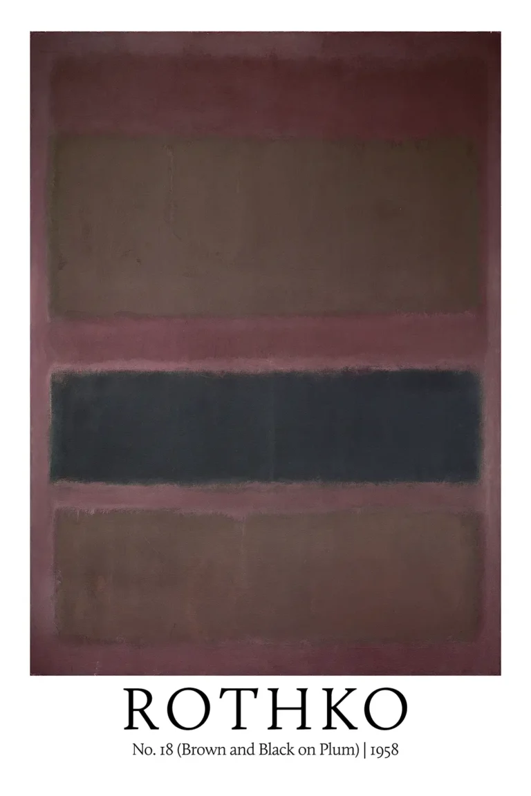 Rothko No 18 — this Mark Rothko art print features deep rectangular fields of brown