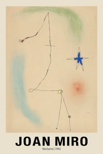 Joan Miró Nocturne 1942 Abstract Surrealist Art Print