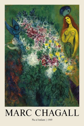 Marc Chagall Nu à l'enfant 1949, Modernist Gallery Art Print