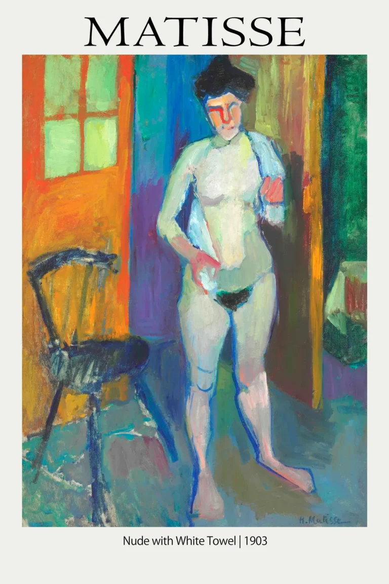 Henri Matisse Nude White — expressive Henri Matisse painting from 1903 featuring a nude figure
