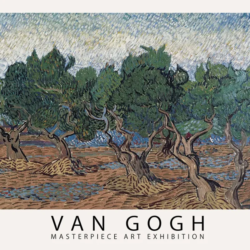 Classic Vincent van Gogh print - Olive Grove 1889 Exhibition Wall Art