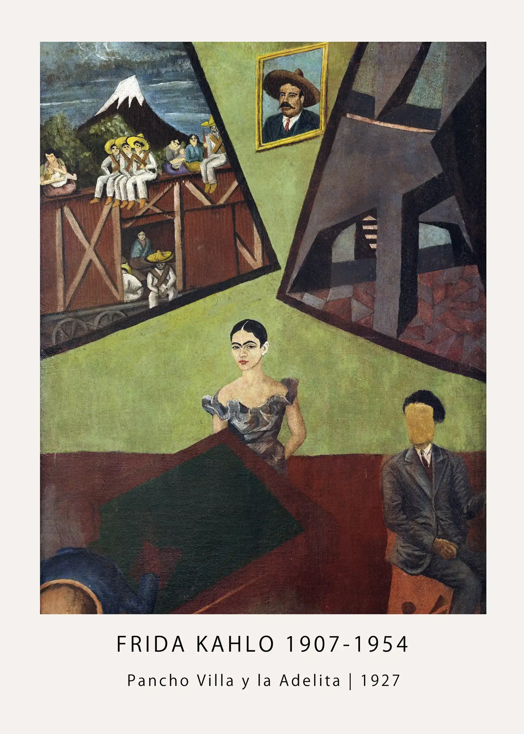 Pancho Villa y la Adelita (1927) Frida Kahlo Revolutionary Poster