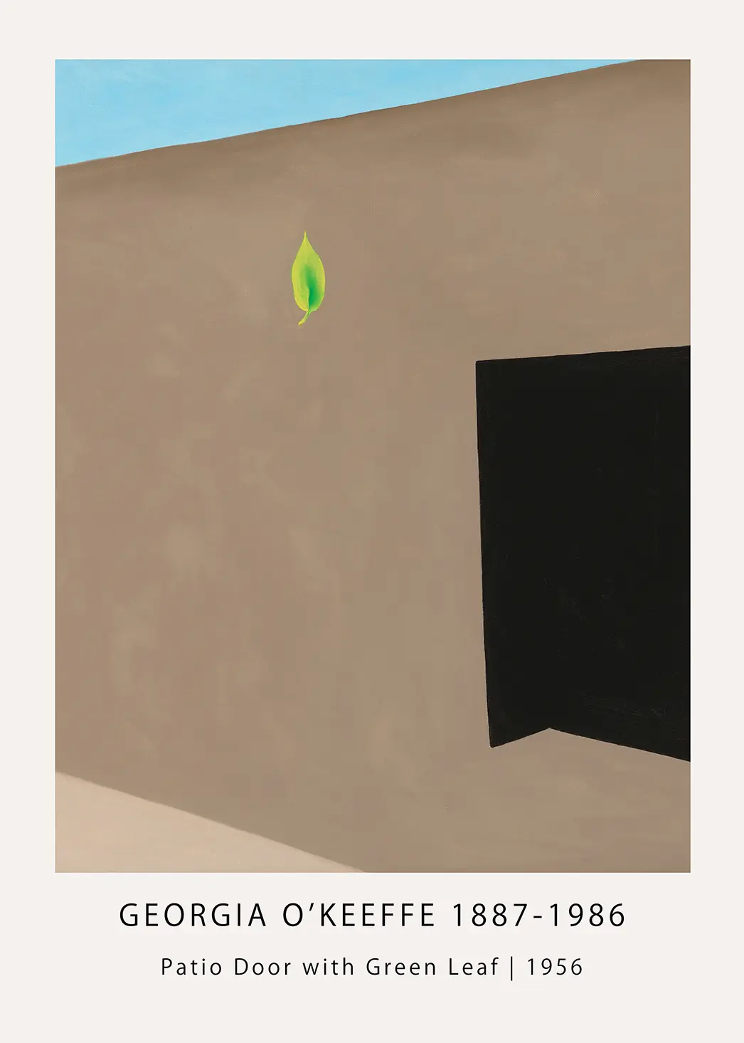 Authentic Georgia O'Keeffe Print - Patio Door with Green Leaf 1956 Art