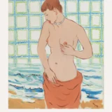 Magritte Pebble Print, Nude Beach Surrealist Wall Art Print