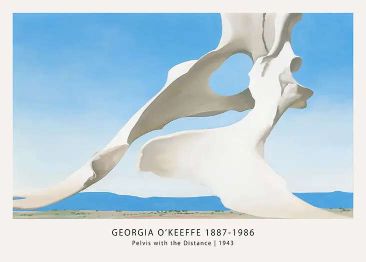 Classic Georgia O'Keeffe Pelvis: 1943 Desert Modernism Fine Art Print Classic Georgia O'Keeffe Pelvis: 1943 Desert Modernism Fine Art Print