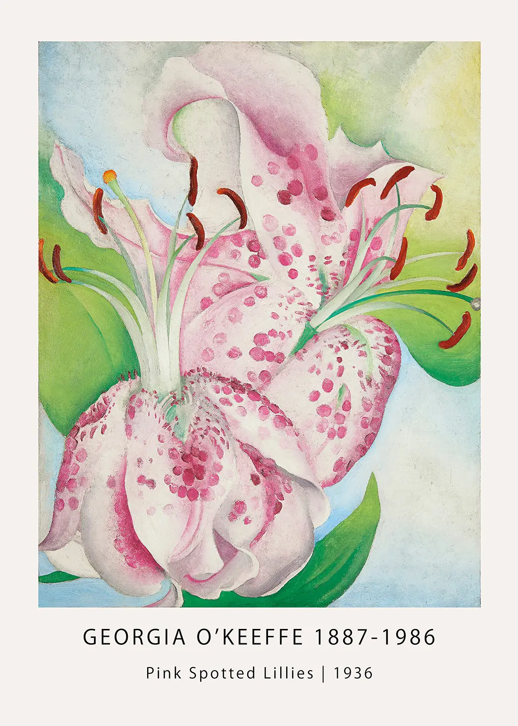 Exclusive Georgia O'Keeffe Lily Print - 1936 Pink Spotted Lillies Art Exclusive Georgia O'Keeffe Lily Print - 1936 Pink Spotted Lillies Art