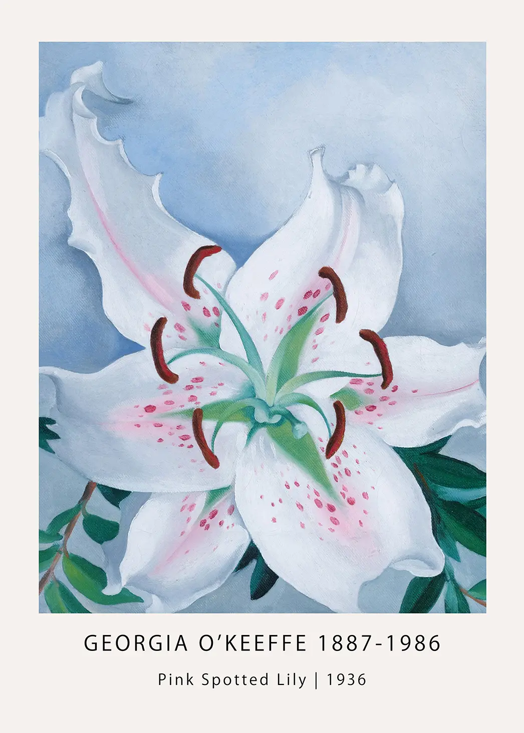 Georgia O'Keeffe print - Pink Spotted Lily 1936 Modernist Wall Art