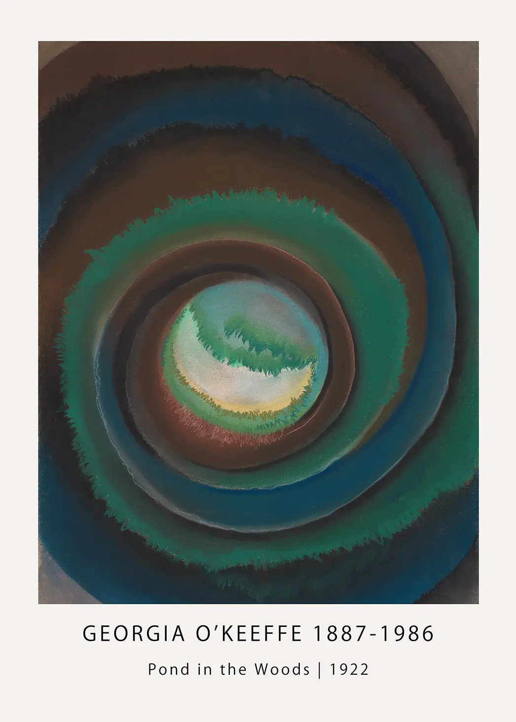 Classic Georgia O'Keeffe print - Pond in the Woods 1922 Abstract Wall Art