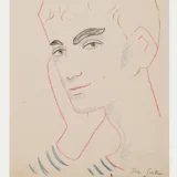 Jean Cocteau Roland Petit Portrait 1946 Modern Sketch Art Print