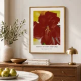 Red Amaryllis Print, Georgia O'Keeffe Flower Wall Art Print